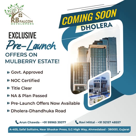 152 sq yd plot for sale on diamond chowk to dholera international airport dholera